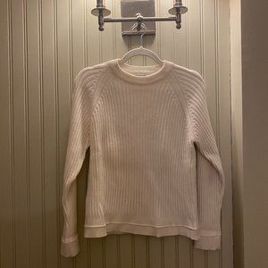 Mango Ribbed Sweater - White - S